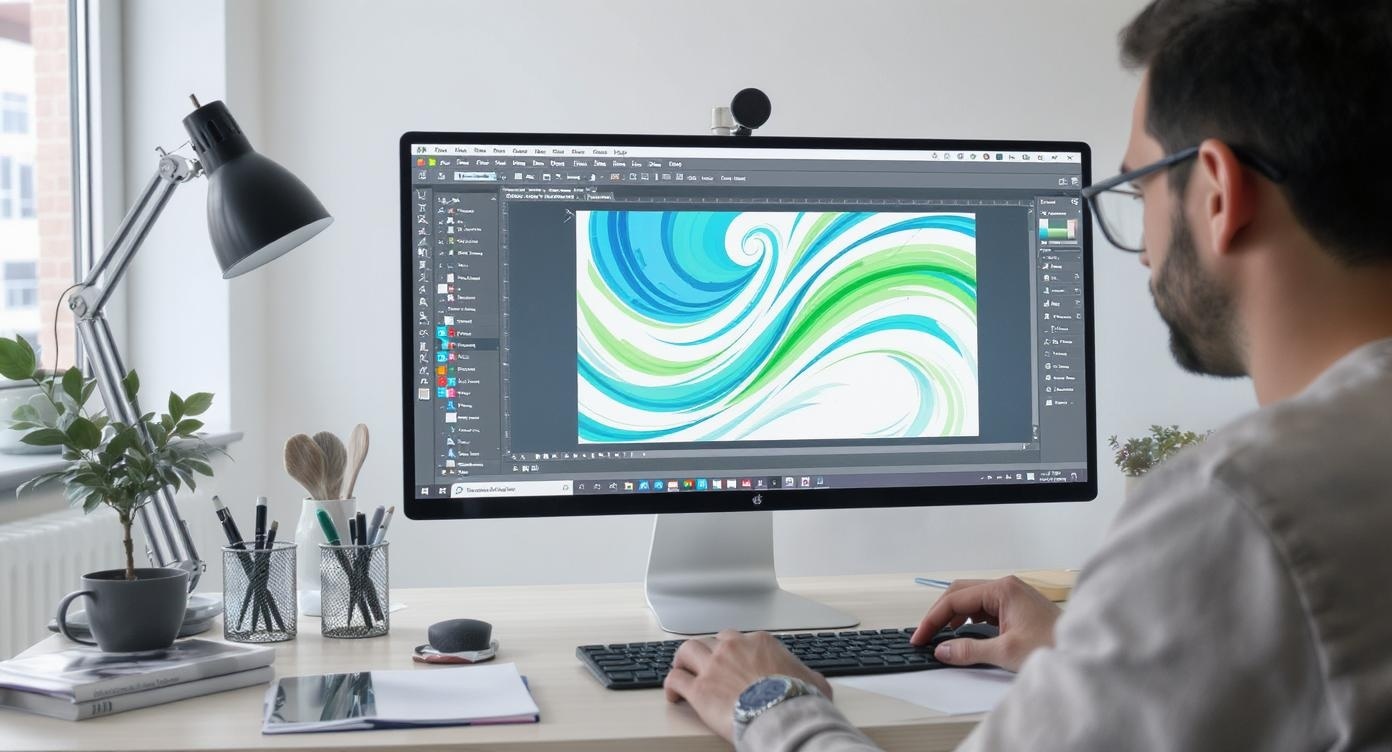 Professional Feather Flag Design Workspace
