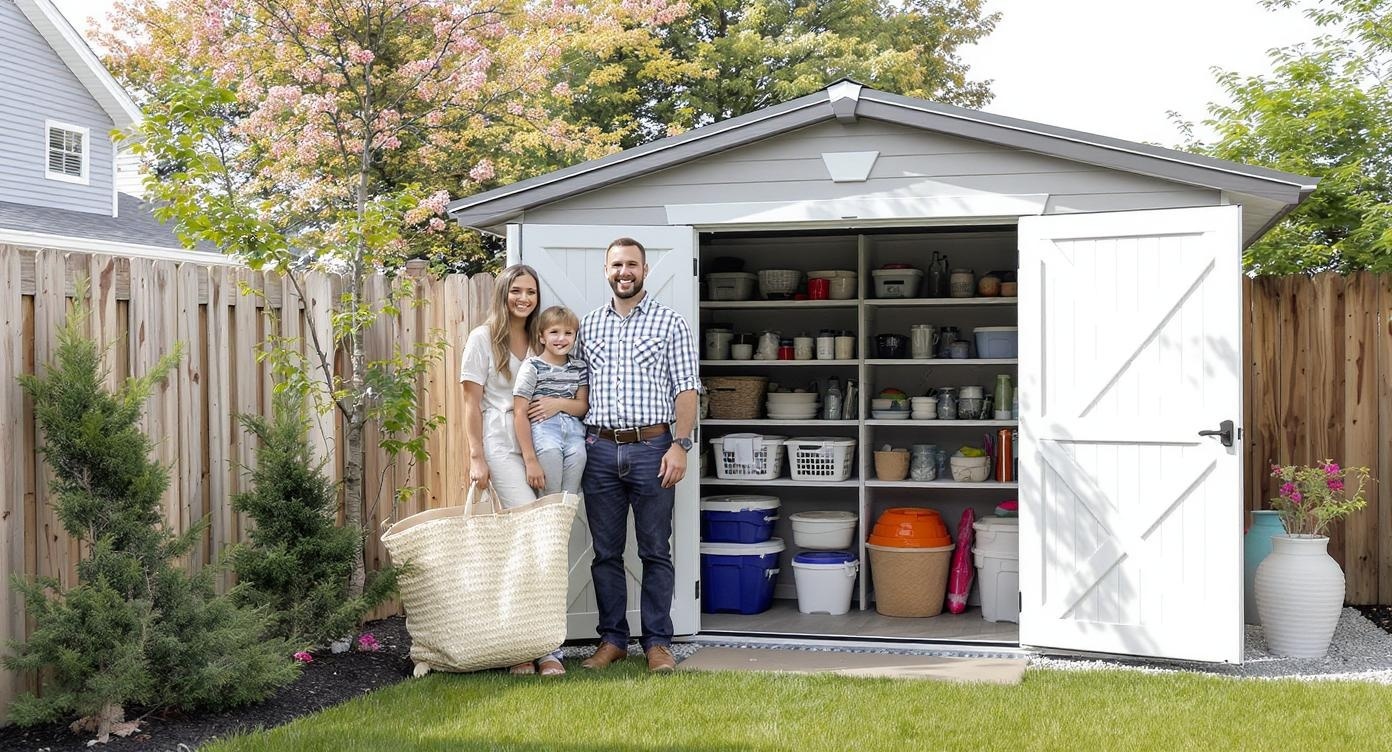Satisfied homeowner family