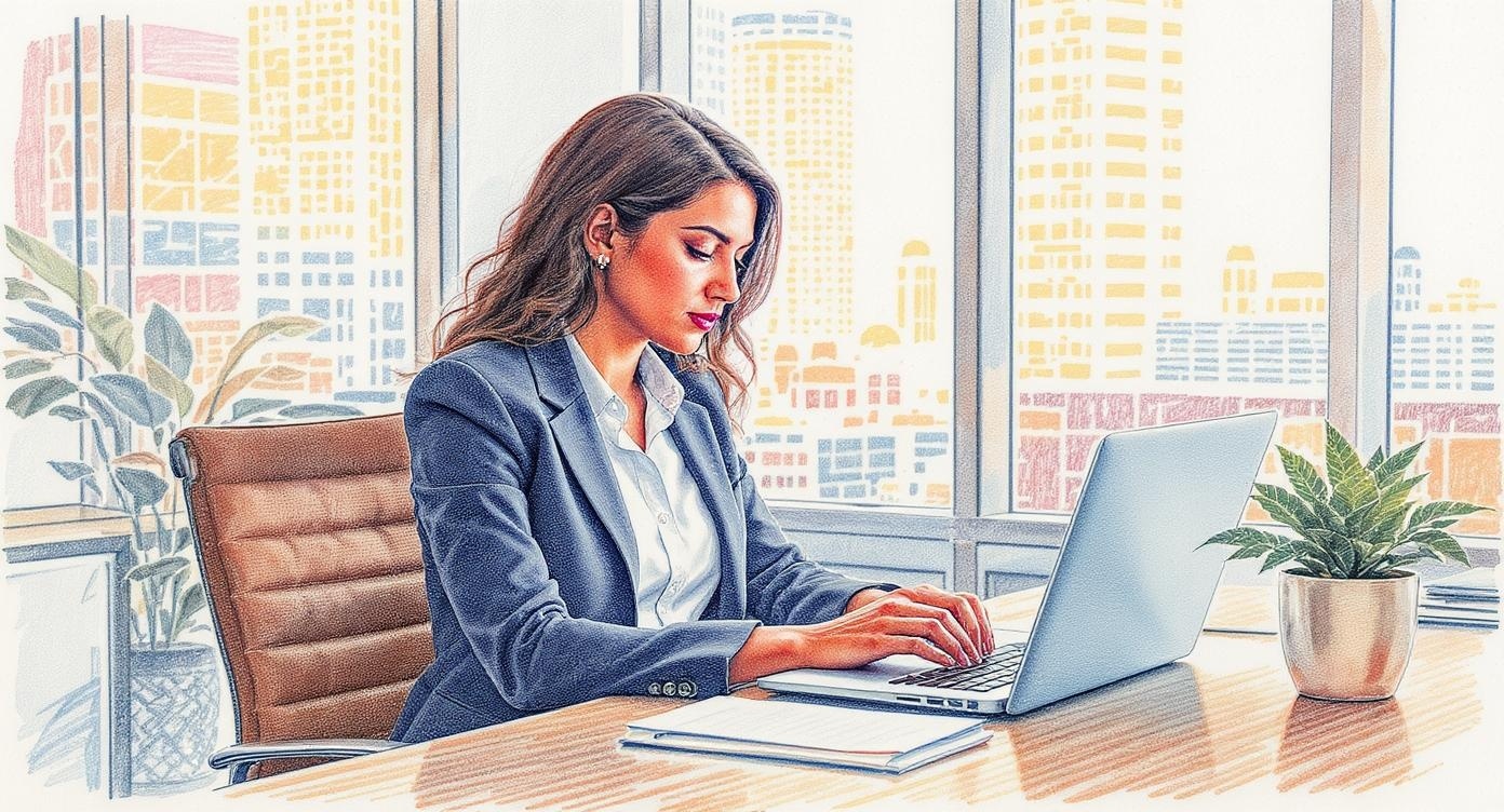 Professional working with AI technology