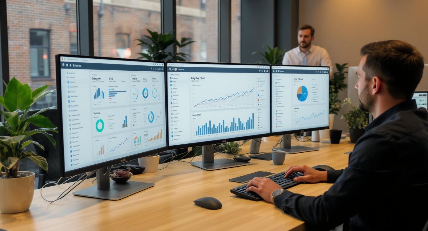 Équipe professionnelle d'agence marketing digital travaillant sur des campagnes innovantes et stratégies digitales