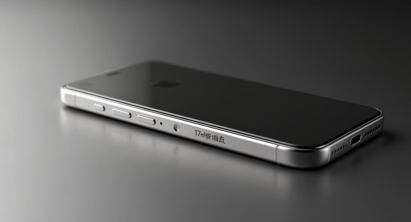 iPhone 17 Air design ultra-sottile con profilo laterale che mostra l'incredibile sottigliezza del dispositivo