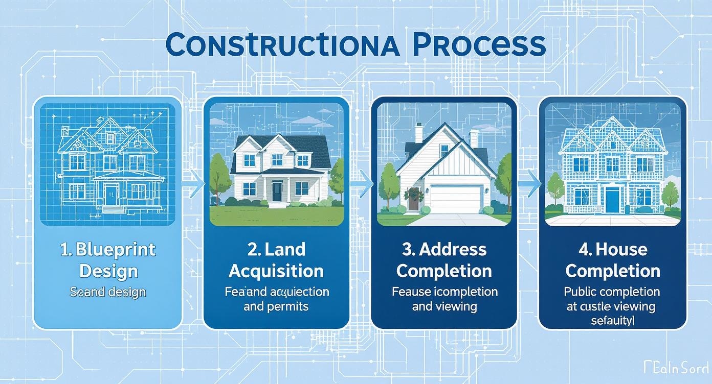 House construction process diagram