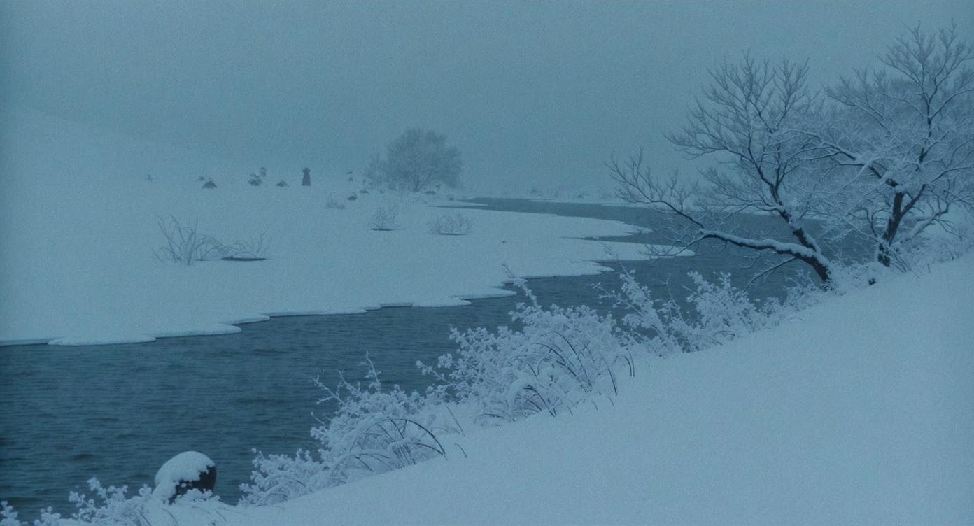 美瑛川の雪景色