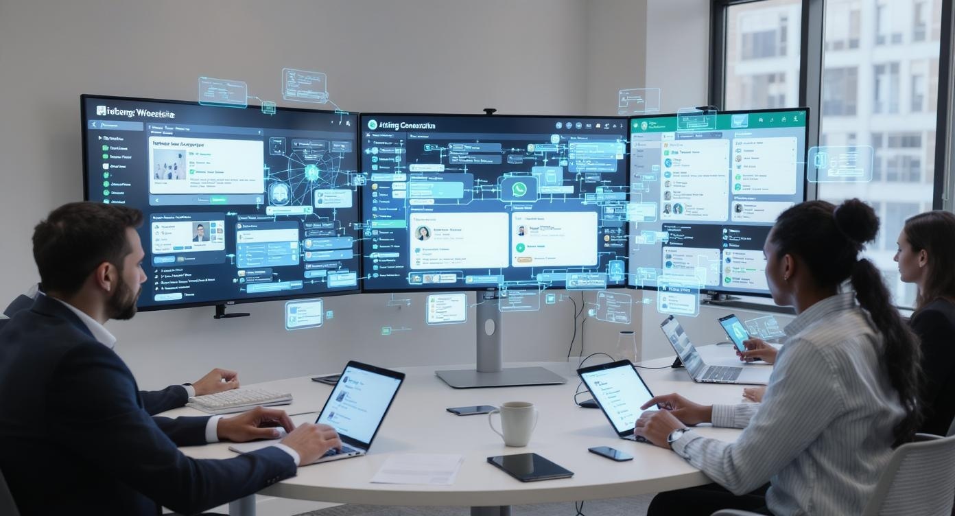 Equipe trabalhando com automação