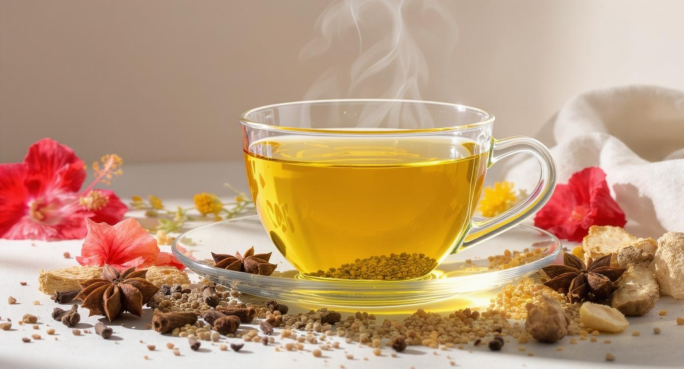 Luxurious Transparent Fenugreek Herbal Tea with Premium Herbs