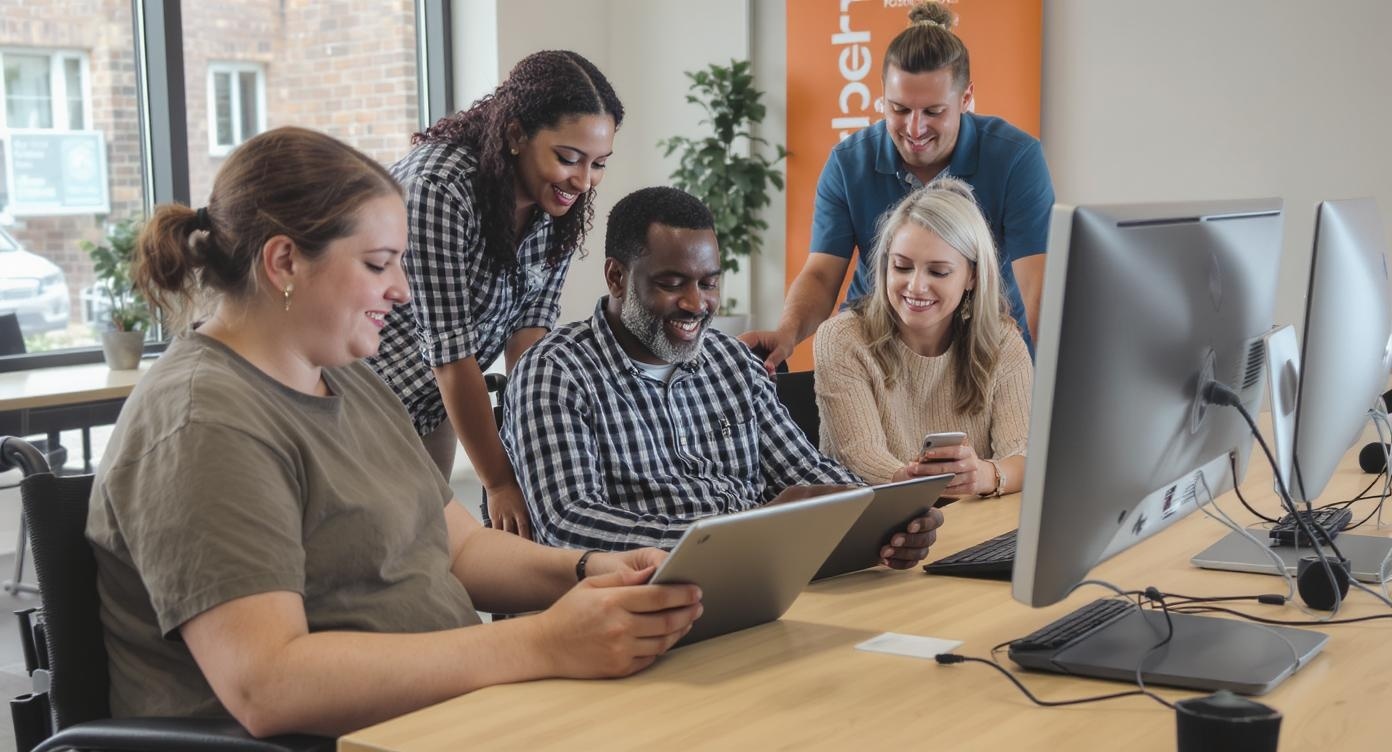 Adults with disabilities learning technology skills