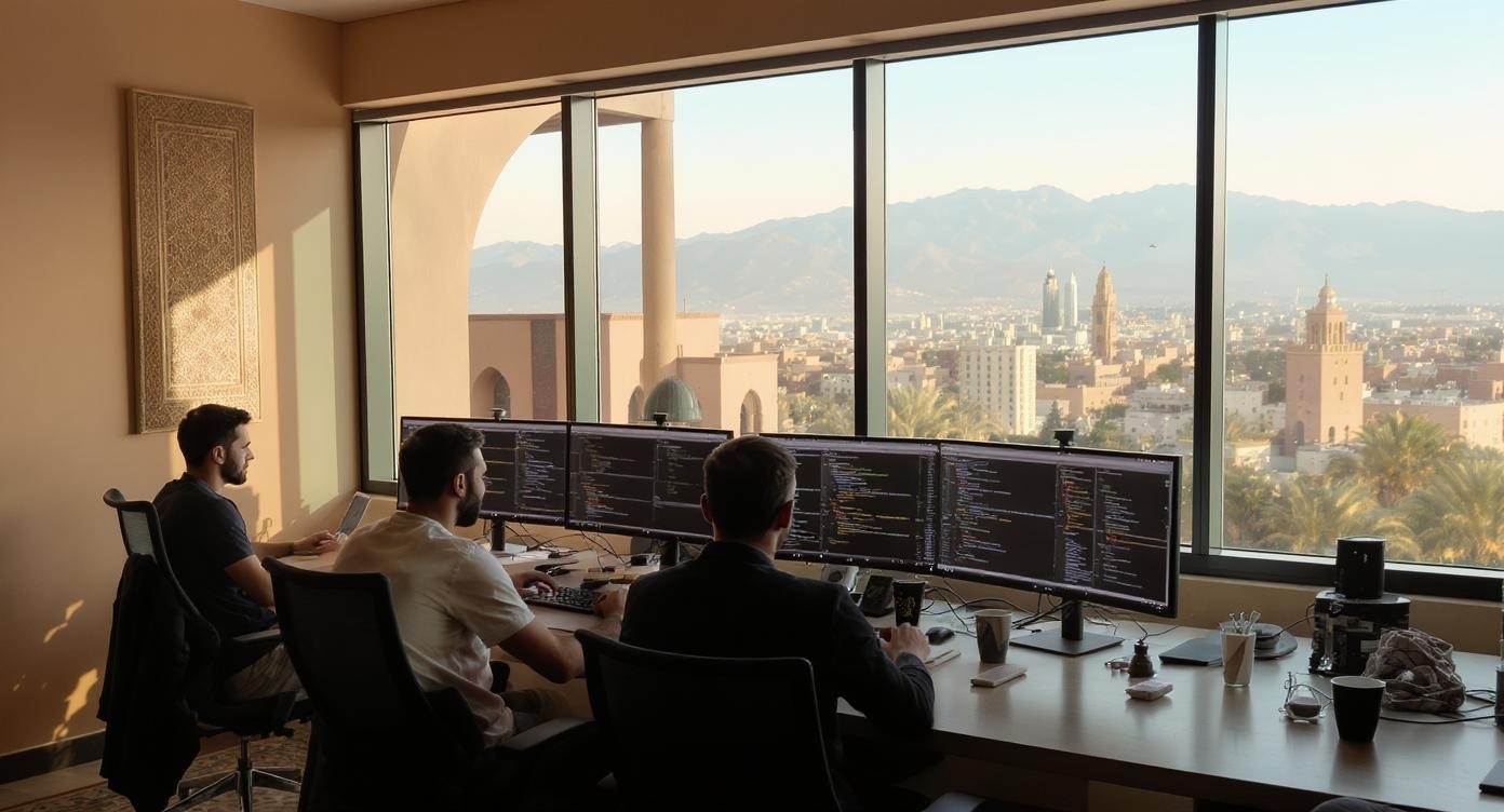 Équipe experte en création site web Marrakech développant des projets web innovants