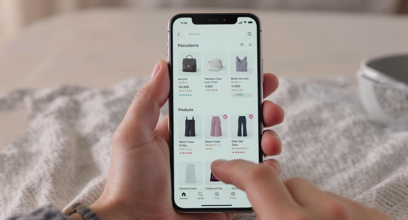 Expérience mobile moderne pour e commerce au maroc sur smartphone avec interface utilisateur optimisée