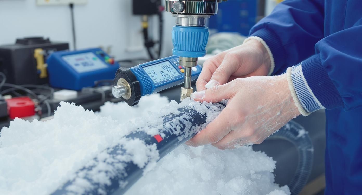 Испытания низкотемпературных рукавов РВД на морозостойкость в лаборатории