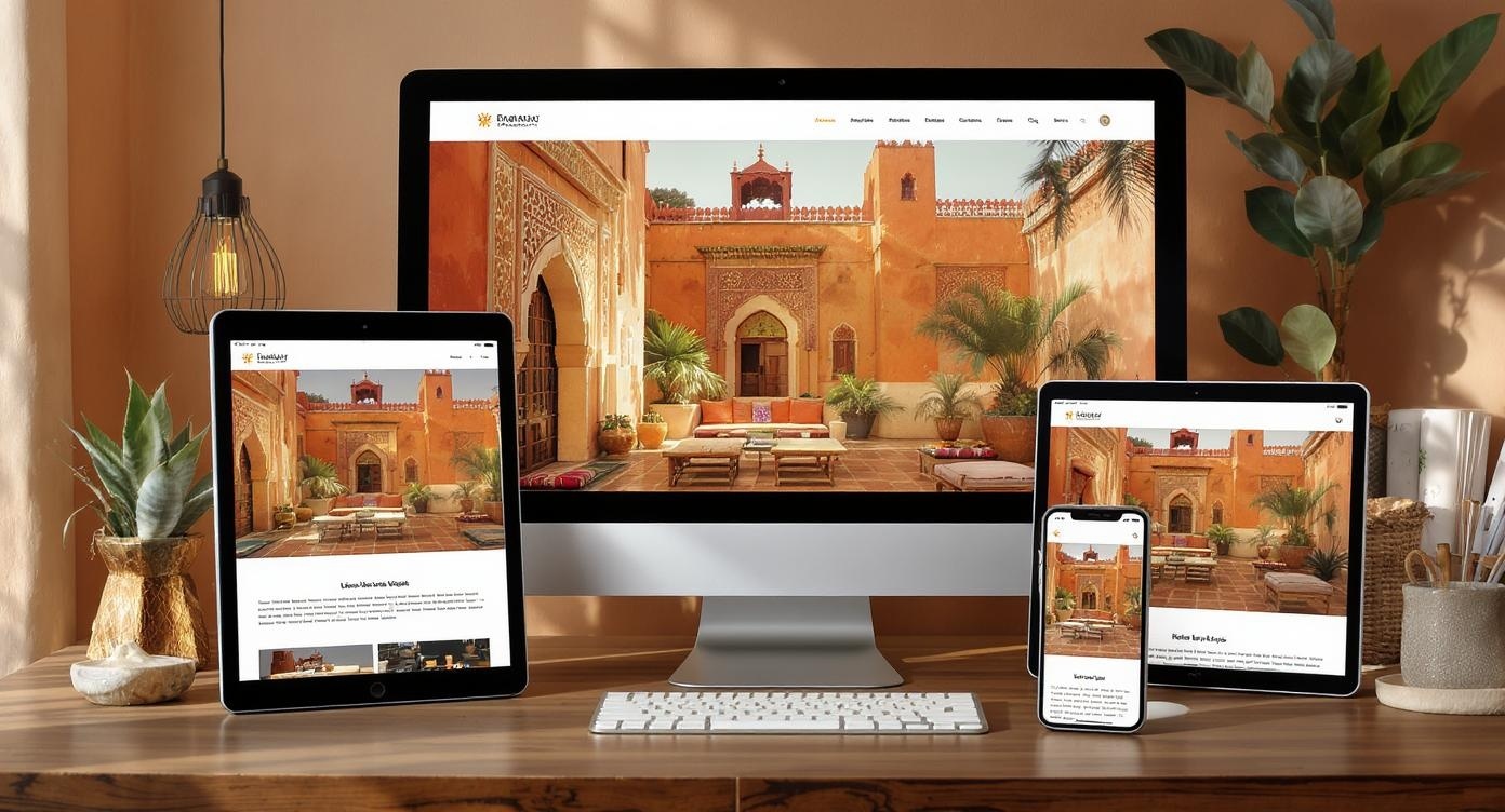 Design responsive moderne pour création site web Marrakech adapté aux multiples appareils et audiences