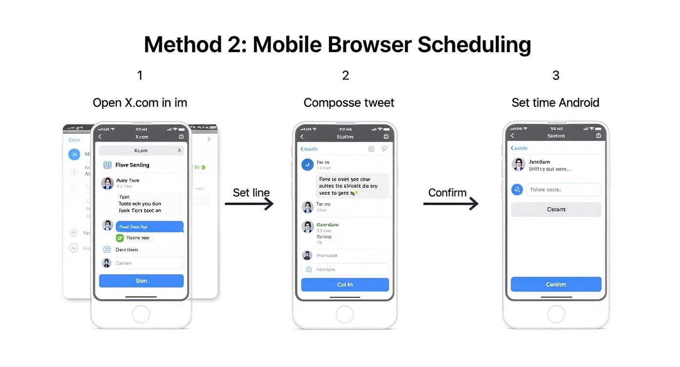 Mobile Browser Scheduling Workflow