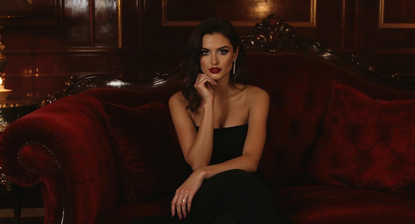 Elegant woman in luxurious setting