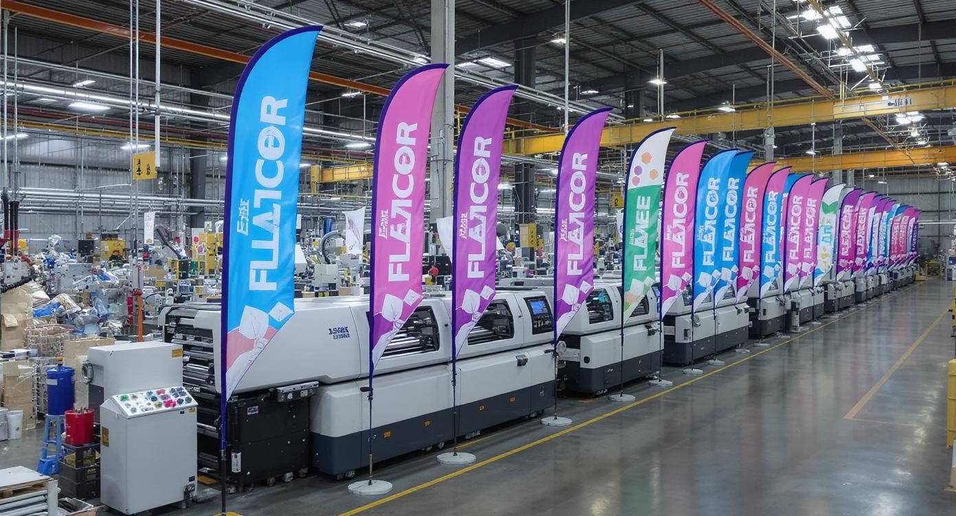 Manufacturing process of high-quality custom feather flags