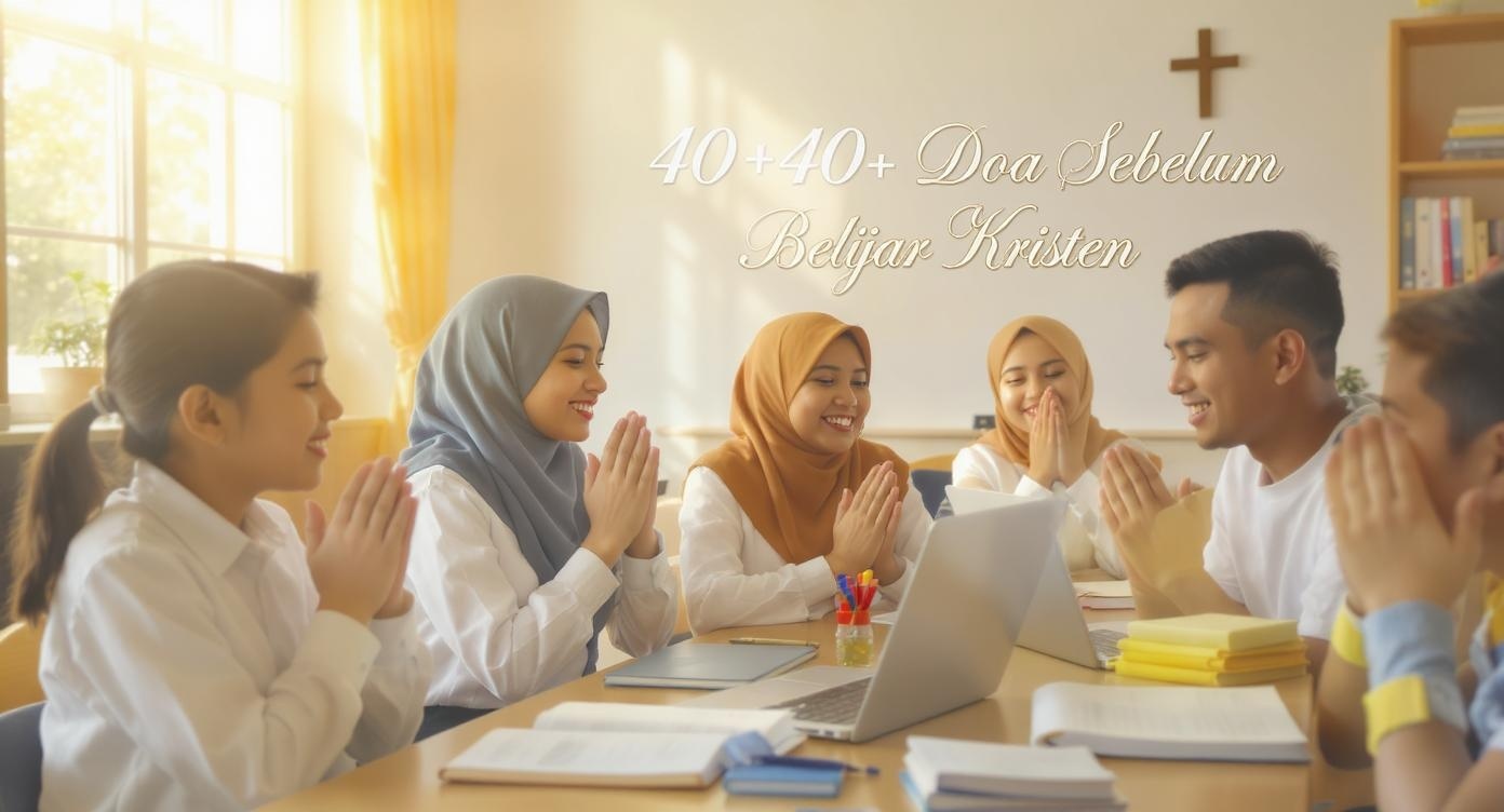 Siswa Kristen Indonesia Berdoa Sebelum Pembelajaran Online