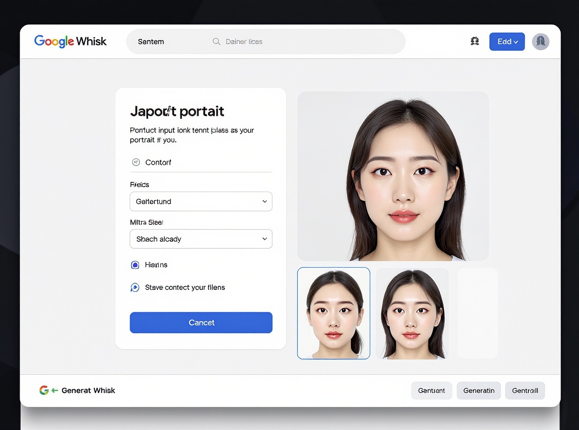 Whiskインターフェースと日本人ポートレート生成プロセス