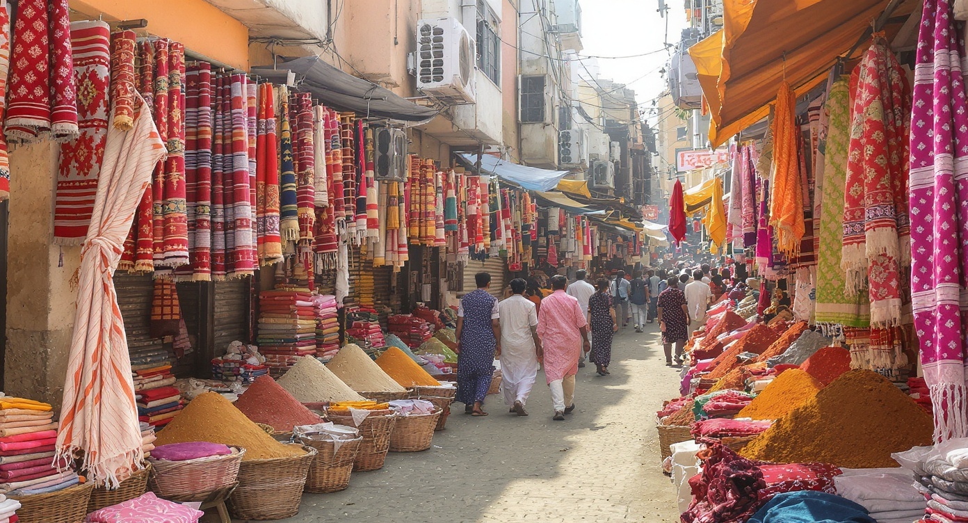 Traditional market scene