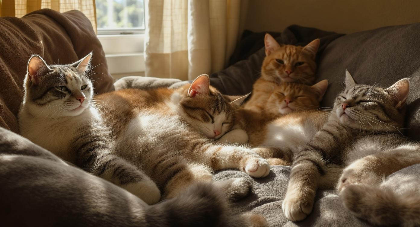 リラックスする猫