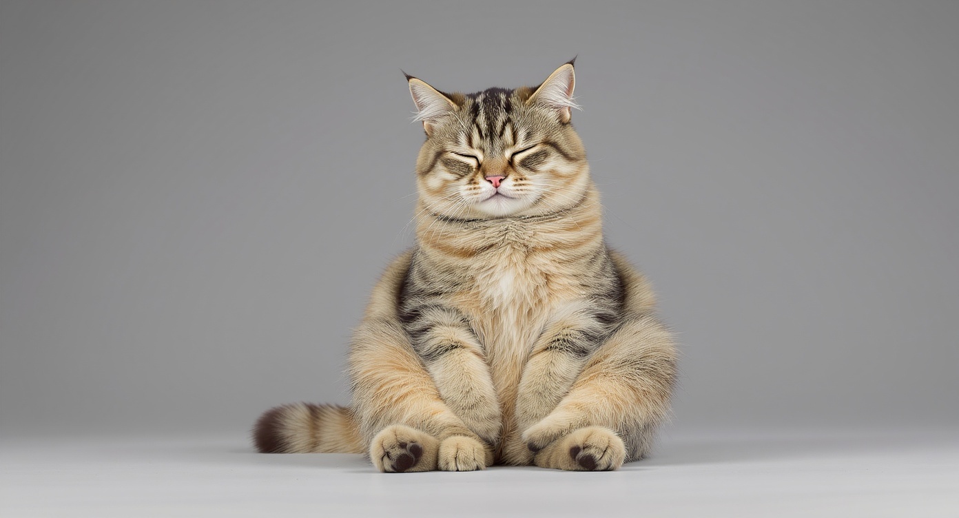 座ったまま寝る猫
