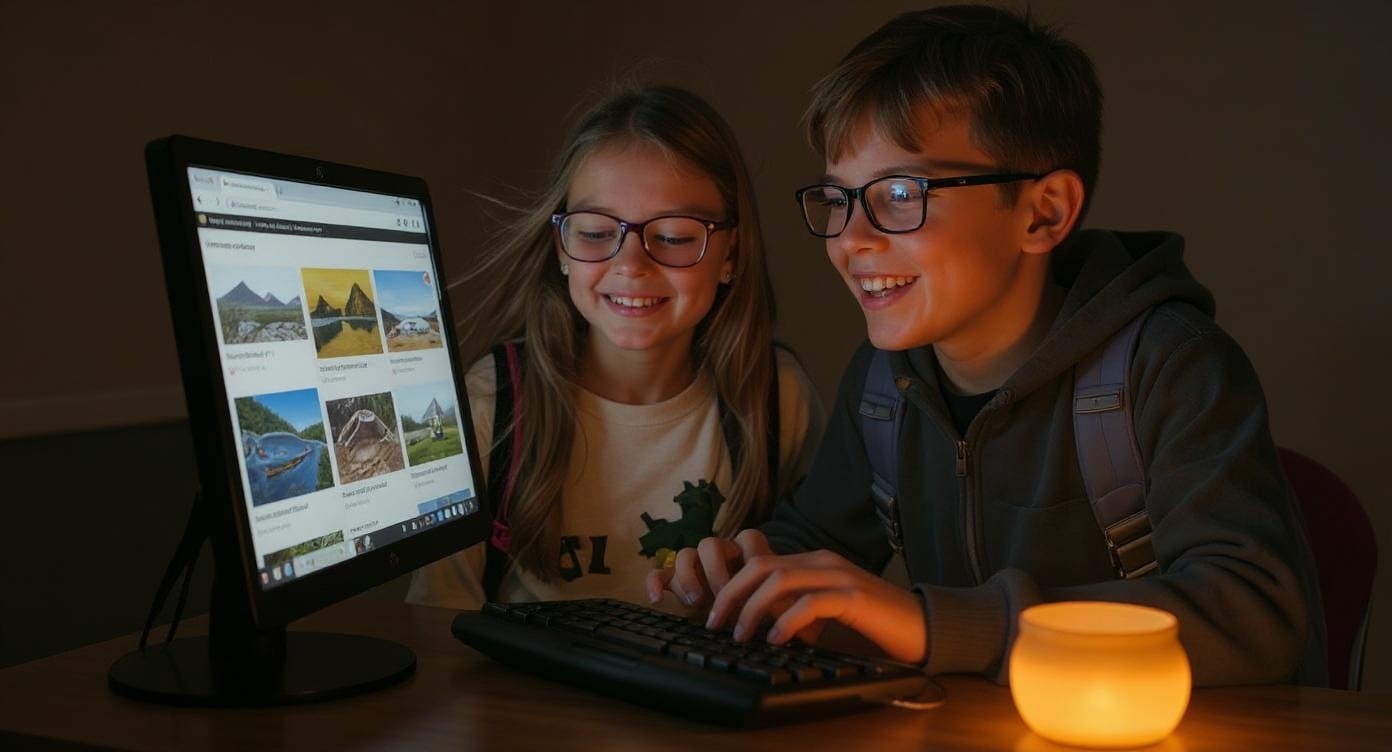 Sophie and Leo searching online