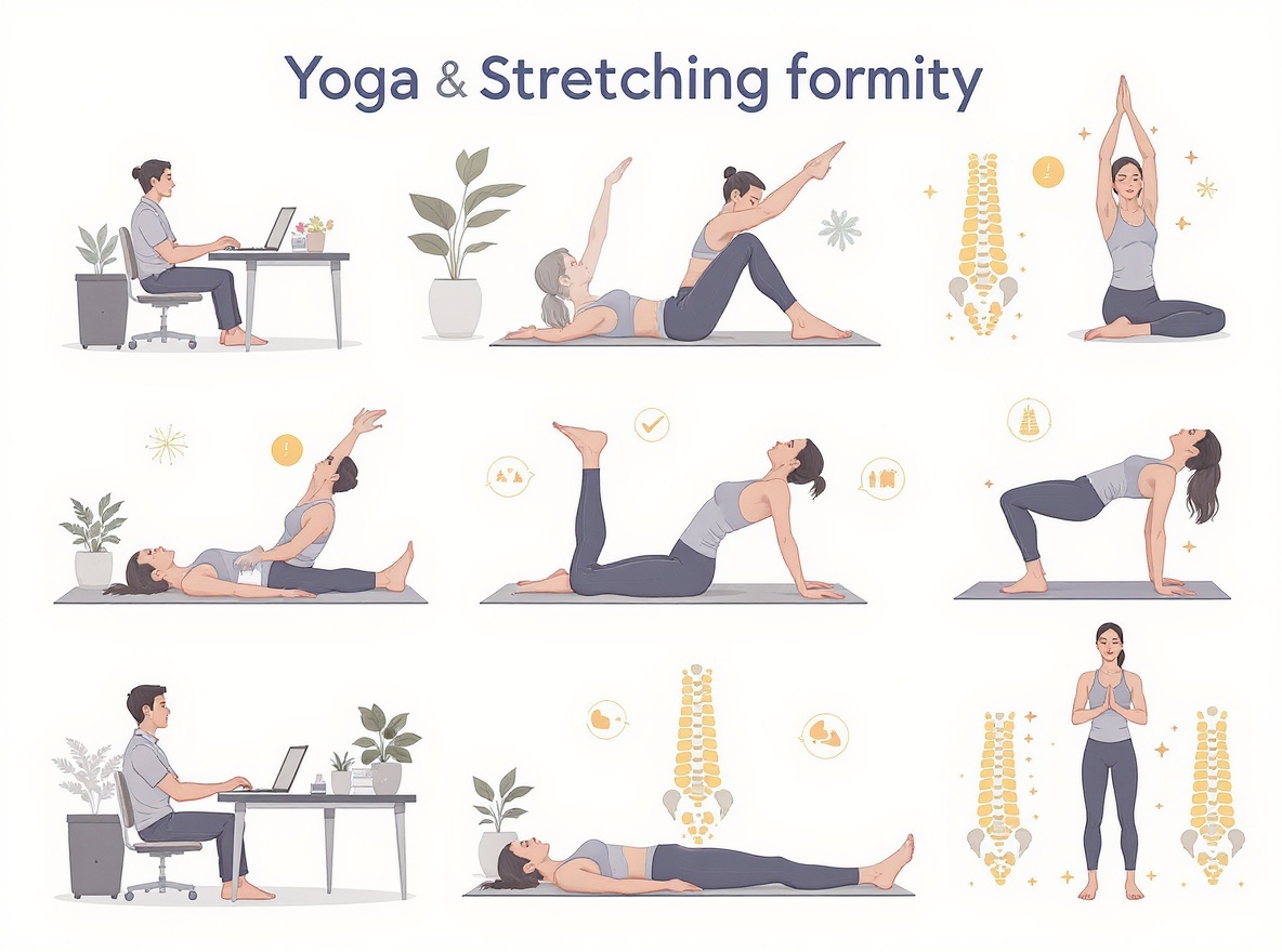 Yoga stretches for posture and longevity