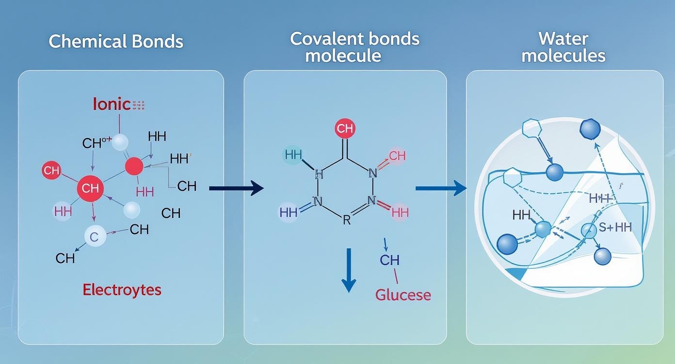 Chemical bonds in biological molecules