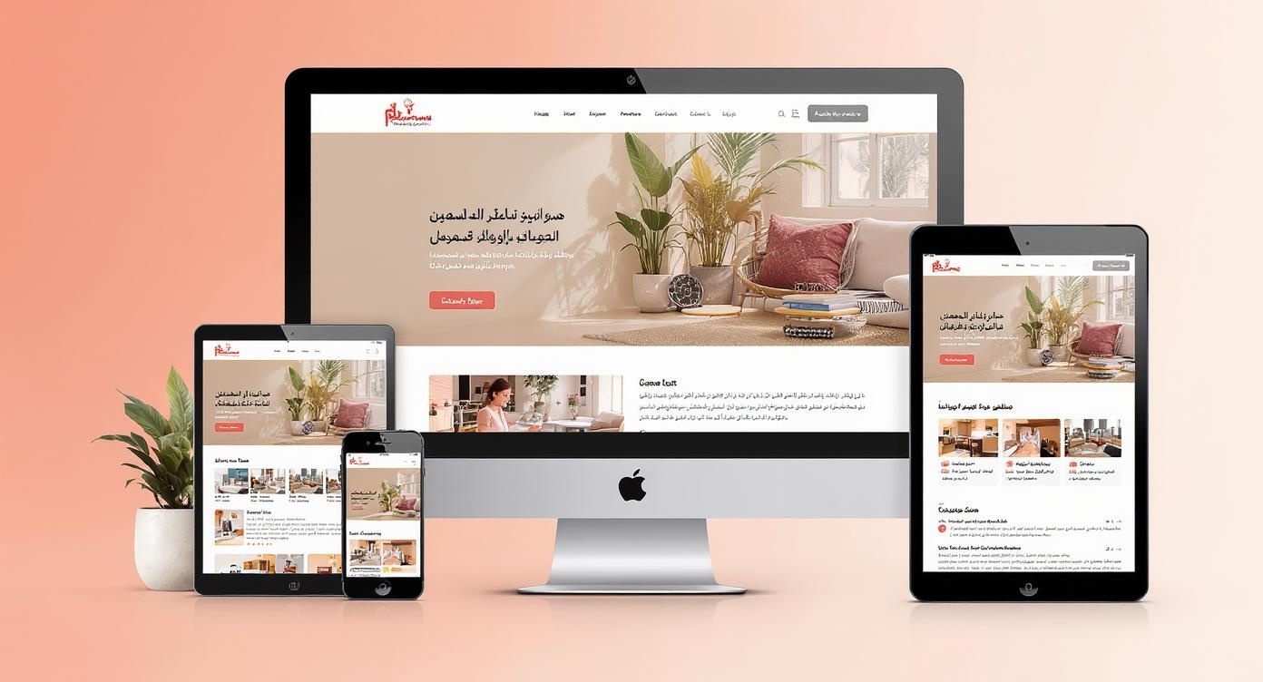 Design responsive professionnel pour création site web maroc adapté aux dispositifs mobiles et desktop
