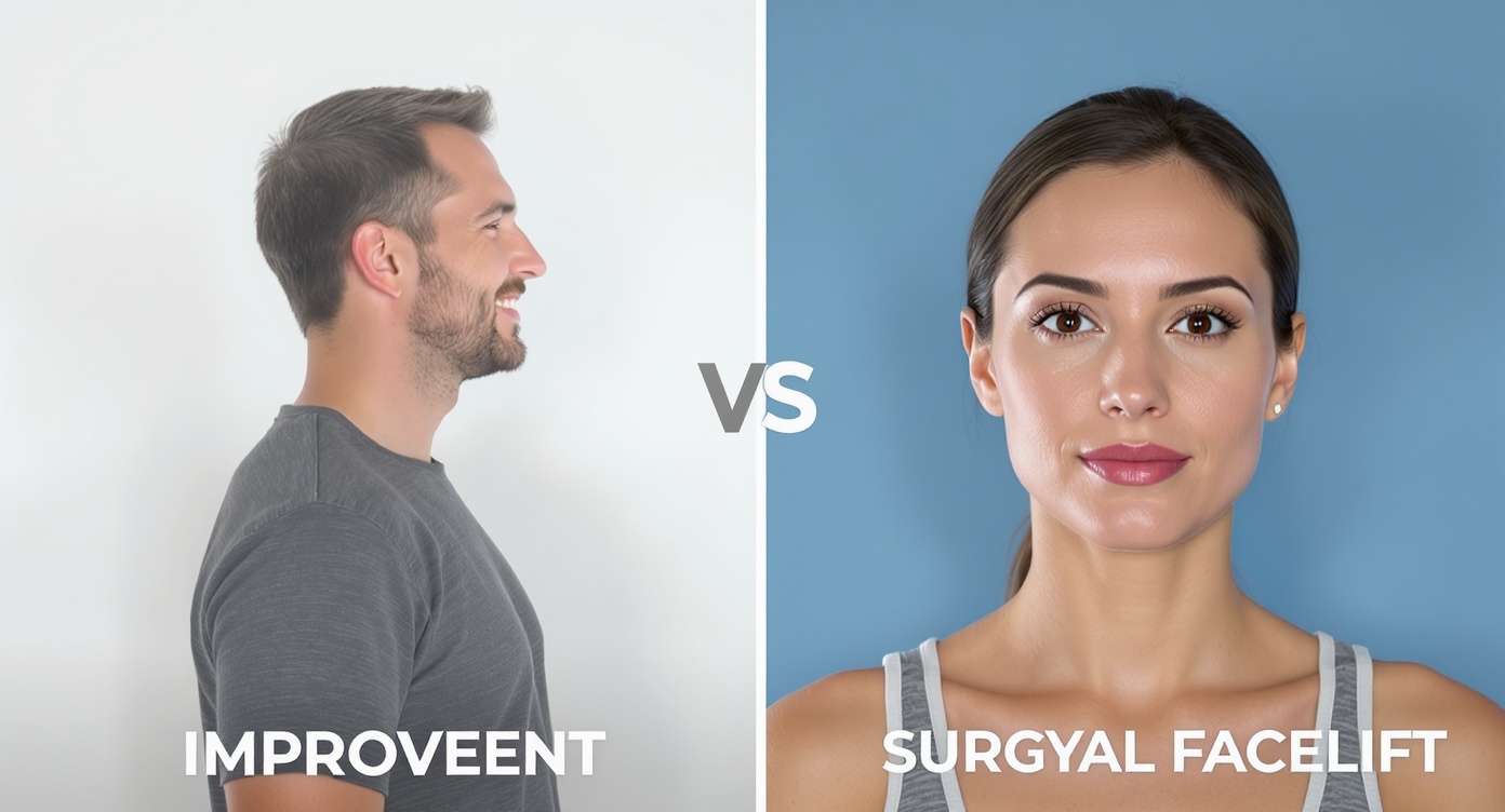 Posture vs facelift anti-aging