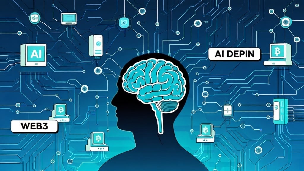 AI、DePIN、Web3技術の融合イメージ