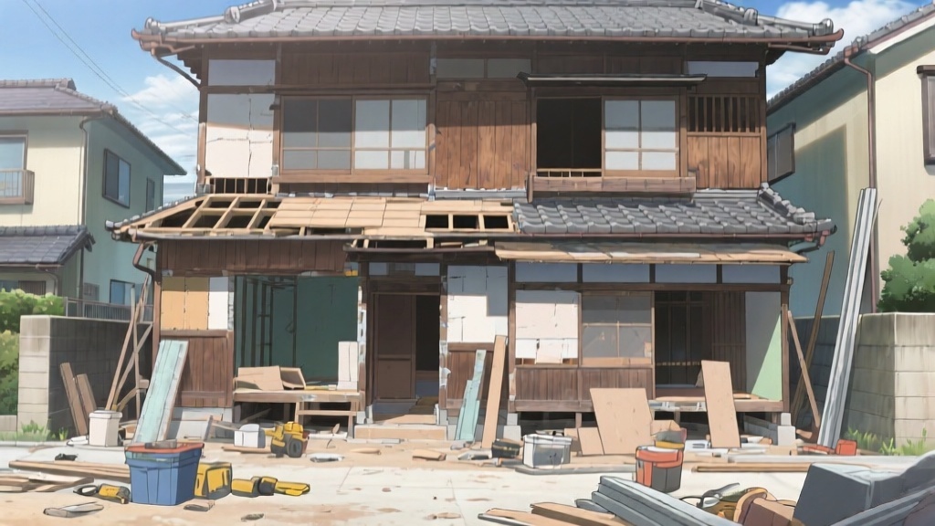 リフォーム工事中の築古戸建て
