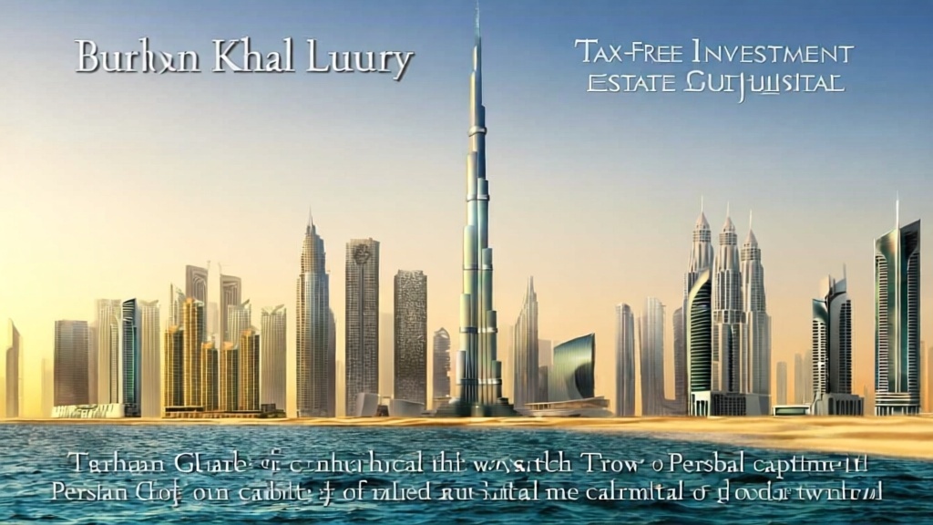 두바이 부르즈 할리파 스카이라인과 럭셔리 부동산, 페르시아만 워터프론트