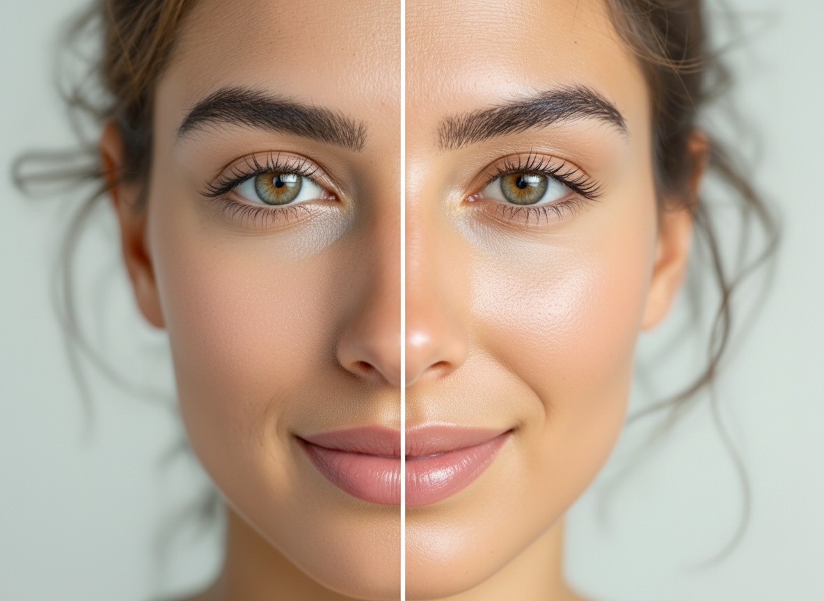 Après transformation - peau radieuse