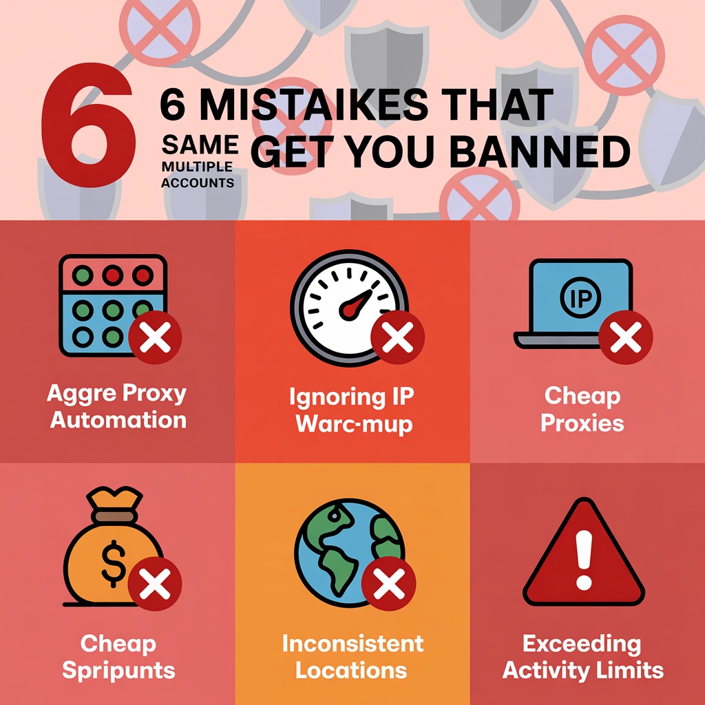 6 Common Mistakes That Get You Banned Infographic