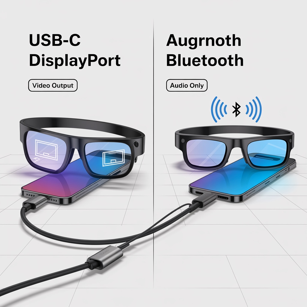 USB-C DisplayPort vs Bluetooth connection diagram
