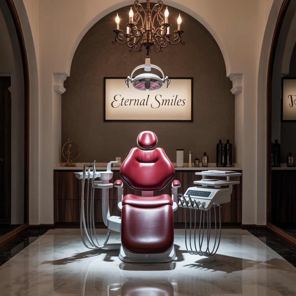 Modern vampire dental office interior
