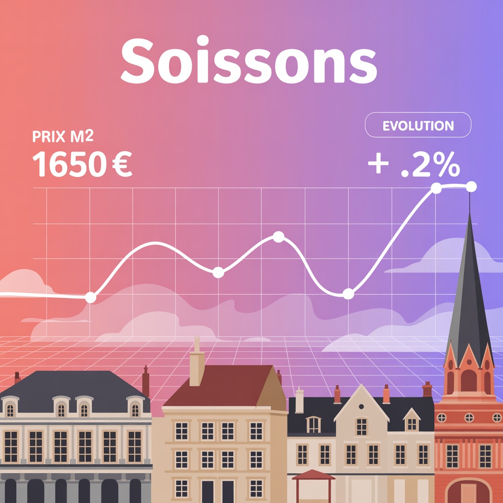 Marché immobilier Soissons stylisé