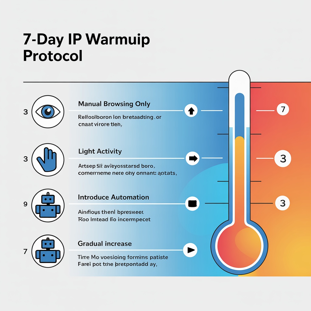 7-Day IP Warmup Protocol Infographic