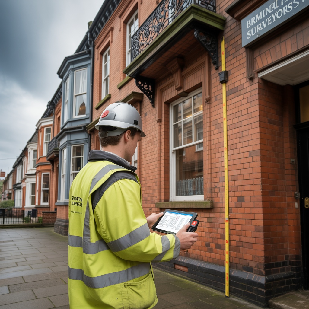 RICS Chartered Surveyor conducting building survey in Birmingham