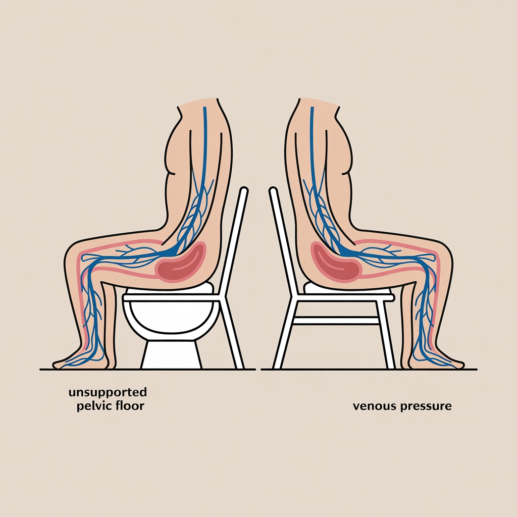 Medical Diagram - Toilet vs Chair Pressure