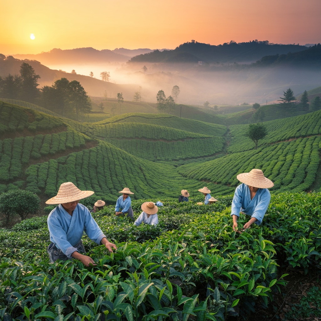 녹차 농장 풍경