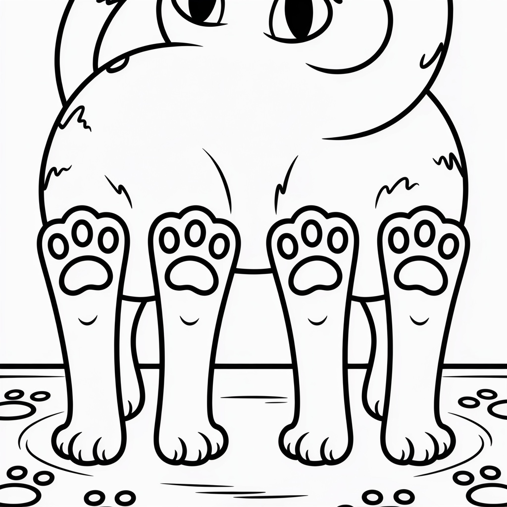 前足と後ろ足の比較イラスト