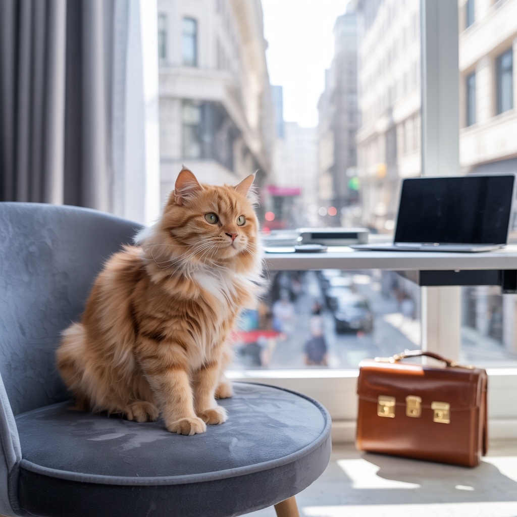 共働き家庭で猫がお留守番している様子
