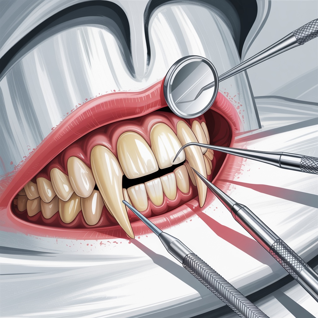 Professional vampire fang examination