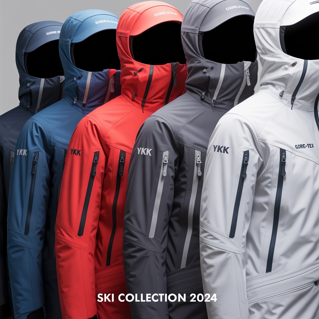 Professional ski jackets and shells collection - waterproof Gore-Tex construction with taped seams
