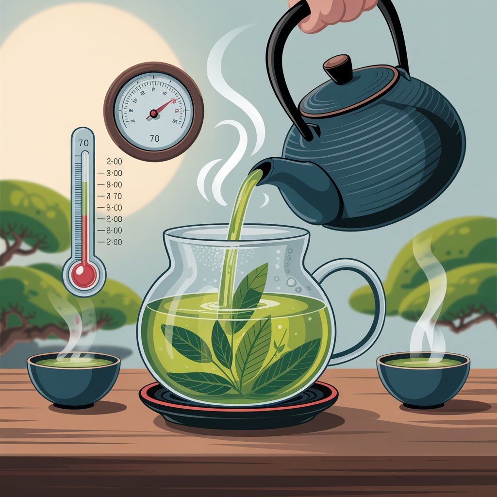 녹차 우리는 과정