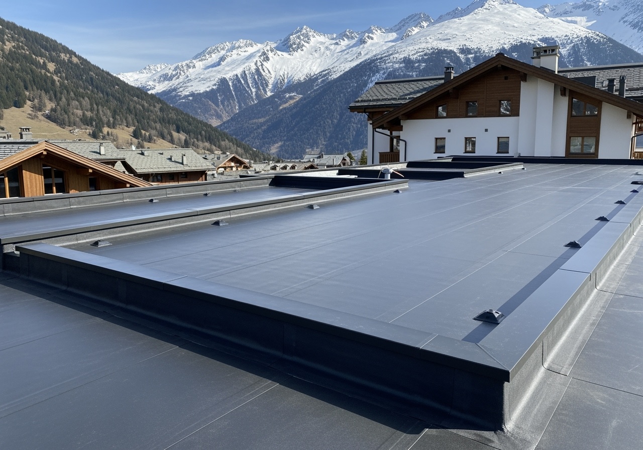 Rénovation Toiture Valais - Étanchéité toiture plate Verbier