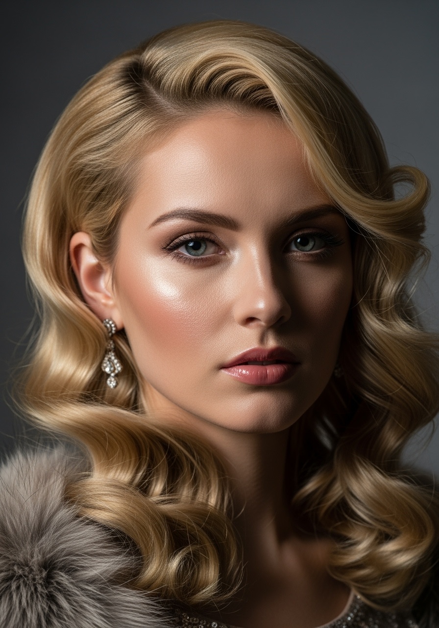 Old-Hollywood Blonde Glam