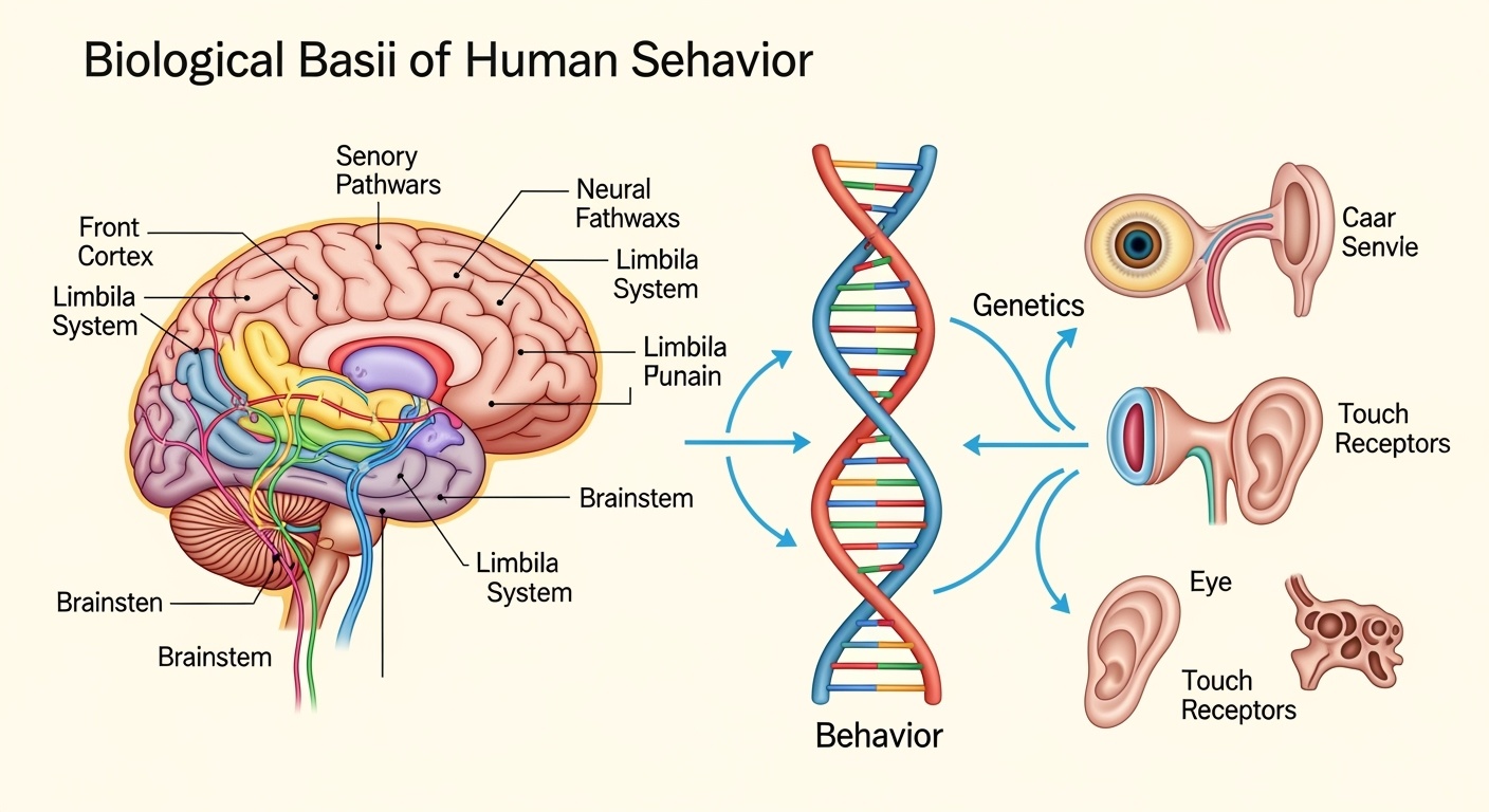 Biological Basis of Human Behavior - Educational Illustration