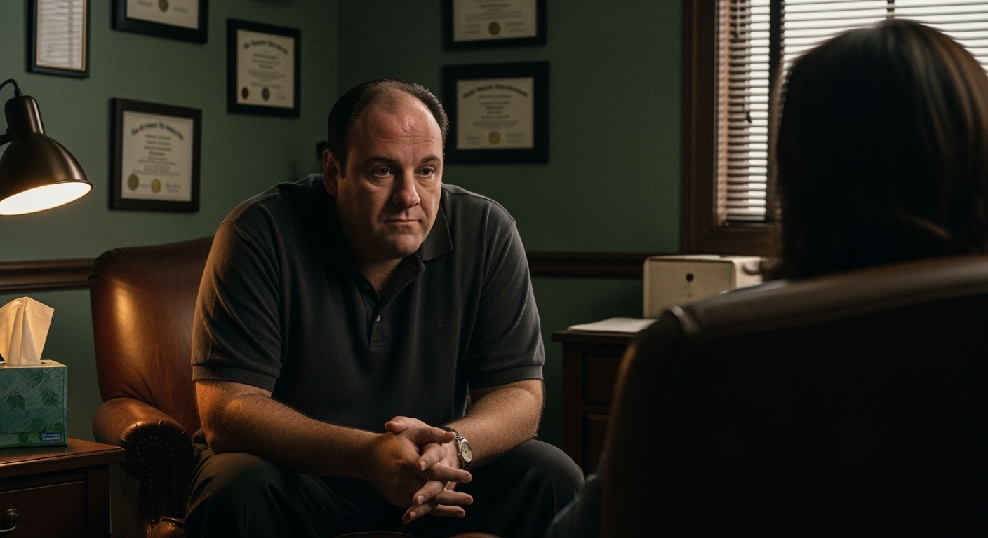 Тони Сопрано в кабинете психотерапевта