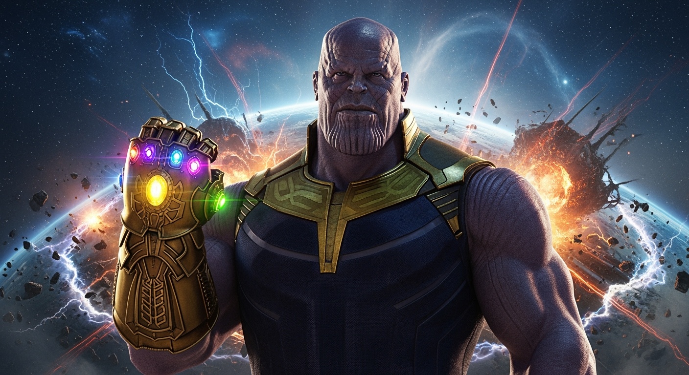 Танос с перчаткой бесконечности