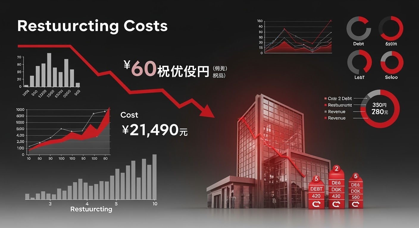 600億円リストラ費用グラフ